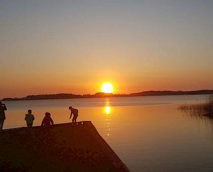 Sonnenuntergang Café Knatter, Ückeritz